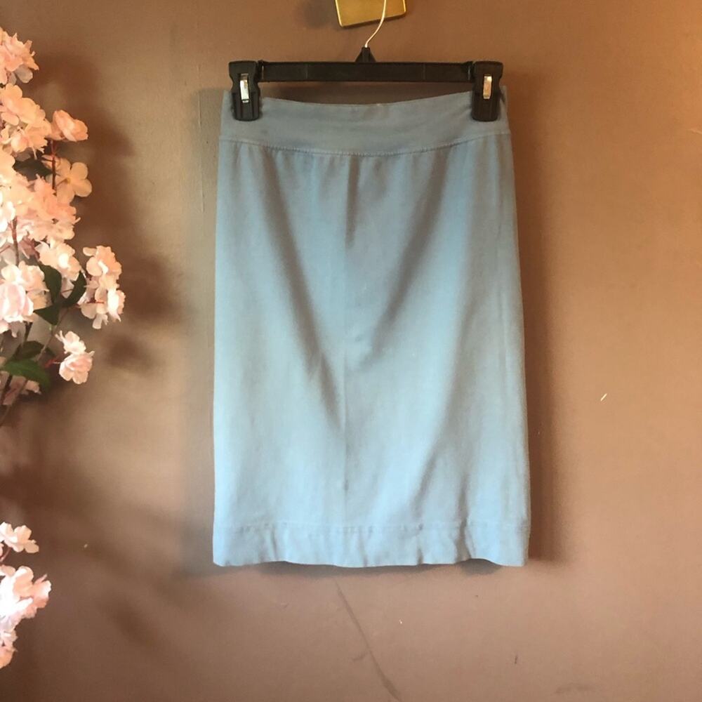 Blue pencil skirt. By hard tail.